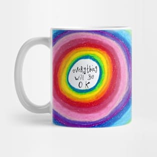 Everything will be Ok  Rainbow Mandala Mug